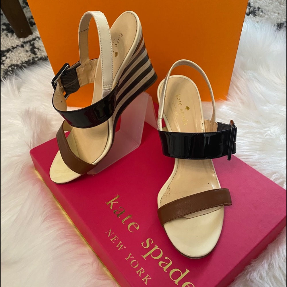 Kate Spade tri-color wedge
